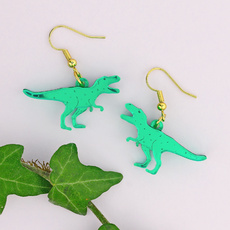 T-Rex Green Earrings